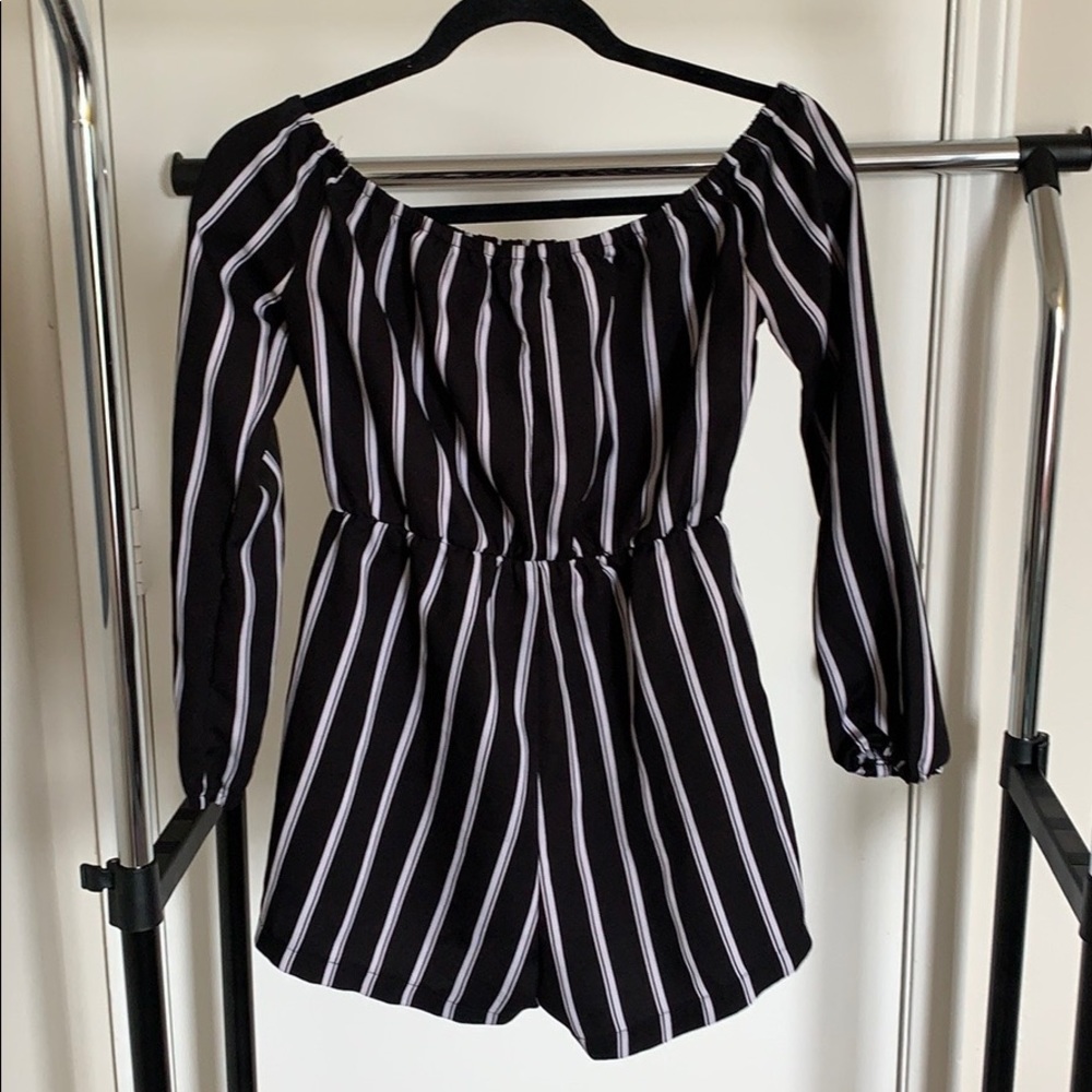 Black and white Romper Misguided